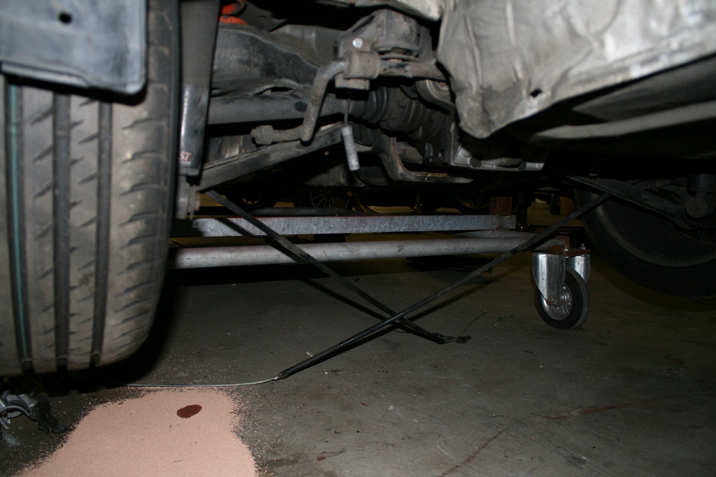 Achteras gemonteerd