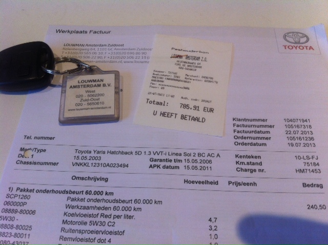 Yaris grote beurt 22-07-2013..JPG